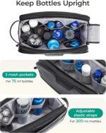 BAGSMART Toiletry Bag for Men, PU Leather Travel Bag for Toiletries, Dopp Kit Water Resistant Shaving Bag for Bathroom Shower-Black - Image 4