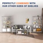 2-Tier Heavy Duty Shelving Unit,36" Wx18 Dx19.5H,Wire Shelf Rack with Lockable Wheels,Height Adjustable Metal Storage Shelves Organizer for Living Room,Garage,Kitchen,Office,Laundry,Pantry - Image 7