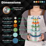 12 Pcs - 6 Stainless Steel Containers + 6 Silicone Lids | 304 Stainless Steel Snack Container | Nesting Snack and Dip Containers | Metal Food Storage - Image 4