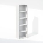 Furinno Reed Closet Organizers and Storage, 5-Tier Closet Organizer, Open Shelf Closet Storage, for Wardrobe, Bedroom, Living Room, White - Image 4