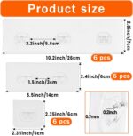 18 Pack Strong Adhesive Shower Caddy Replacemen-No Drilling, Transparent & Waterproof Strips for Bathroom and Kitchen Organization - Image 3