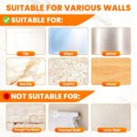 18 Pack Strong Adhesive Shower Caddy Replacemen-No Drilling, Transparent & Waterproof Strips for Bathroom and Kitchen Organization - Image 5