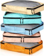 5 Pcs Packing Cubes for Suitcase Large Travel Cubes Carry on Luggage Organizer Bags for Clothes Accessories (L,Pastel) - Image 2