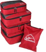 5 Set Packing Cubes for Travel Large Suitcase Luggage Organizer Bags Travel Accessories Vacation 4 Cubes 1 Laundry Pouch Bag - Image 2