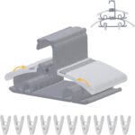 50 Pack Baby Clothes Hanger with 16 Clips, 11-15 inch Adjustable Kid Hangers, Multifunctional Children Hanger for Girl Boy Toddler Kids Child(Grey) - Image 2