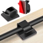 60 PCS Adhesive Cable Clips, Upgraded Wall Wire Clips for Cable Management, Strong Cord Clips Wire Holders for The Wall, Under Desk, Christmas Lights, Car, Dash Cam, Ethernet, Electric Wires Small - Image 2