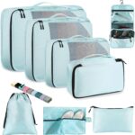 8-Piece Packing Cubes for Travel, Mesh Luggage Organizers with Shoe Bag, Toiletry Bag, Laundry Pouches, 4 Sizes (XL/L/M/S) for Suitcase Organization, Men Women Kids, Lake Blue - Image 2