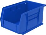 Akro-Mils 30237 AkroBins Plastic Storage Bins, Space-Saving Stackable Bins for Garage, Pantry, Craft Organization, 9-" x 6-" x 5-", Blue, 12-Pack - Image 2