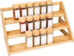 Bamboo Tiered Spice Rack, for Countertop Spice Organizer for Pantry Spice Shelf Organizer Kitchen Spices Rack，Cabinet spice rack，Cabinet seasoning rack - Image 2