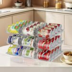 Can Organizer for Pantry, Upgraded Thickened Modular 3-Tier Combinable Can Storage and Beverage Dispenser Rack,Canned Food Organizer Rack Holds 36 Cans, Clear Can Holders for Pantry and Fridge - Image 2