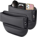 Car Seat Gap Filler Organizer and Storages Automotive Accessories Universal for Car SUV Truck Fill The Gap Between Seat and Console Stop Things from Dropping Black 2Pcs - Image 2