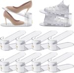 Clear 10 Pack Shoe Slot Organizer, Shoe Stacker Organizer Holders for A Pair of Shoes, Adjustable Thickening Double Layer 50% Shoe Space Saver Rack Storage for Closet (clear, 10 Pack) - Image 2