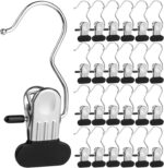 Clothes Pins 25-Pack Laundry Hook Hangers Clothes Hanger Clips for Closet Organizer Socks Towels Clips Heavy Duty Clothespins Bulk Clothes Hanger Clips for Wardrobe Travel Pants Socks Handbag - Image 2