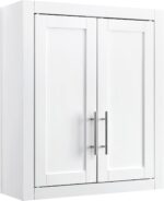 Crosley Furniture Savannah Wall Mounted Bathroom Storage Medicine Cabinet with Shelves, White - Image 2
