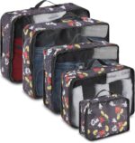 Disney Minnie Mickey Stitch Packing Cubes - Winnie the Pooh, Princess Cinderella, Cars, Toy Story 5 Piece Packing Cubes Compression - Travel Essential - Luggage Suitcase Organizer Set - Image 2