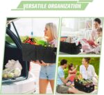 FUNNy elf Car Backseat Organizer for Cars, Collapsible Front Seat Organizer with 4 Cup Holders, Storage Pockets & Dividers, Passenger Seat Organizer for SUV, Truck, Sedan - Image 2