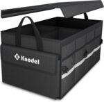 K KNODEL Car Trunk Organizer with Lid, Collapsible Car Trunk Storage Organizer, Car Organizer and Storage for SUV, Truck, Sedan (Medium, Black) - Image 2