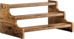 KLM 3-Tier Spice Rack, 13.8 Inch Wood Step Shelf Countertop Spice Storage Holder, Kitchen Pantry Cabinet Organizer Cupboard for Spice Bottles, Jars, Seasonings, Baking Supplies,Bathroom Organizer - Image 2
