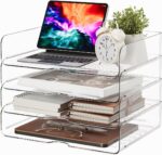 Large Capacity Desk Organizer, 4 Tier Paper Organizer, File Organizer for Desk, Stackable Paper Tray for Office, Home and School - Image 2