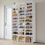 MAGINELS 72 Pairs Shoe Rack Organizer,Shoes Storage Cabinet,Shoe Closet Storage Organizer System,Large Tall Shoes Shelves for Living Room,Closet,Bedroom,Hallway, White(48x12x72in) - Image 2