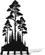 Metal Key Holder for Wall,Lofty and Dense Trees Key Hooks Wall Mount Whith 5 Hooks,Black Metal Key Hanger Wall Decor for Front Door,Hallway,Entryway,Office - Image 2