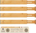 Night Tree Expandable Bamboo Drawer Dividers – Spring-Loaded Wooden Organizers for Clothes, Kitchen Utensils, Bathroom, and Dresser Drawers (18" to 20") - Image 2