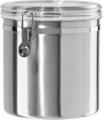 Oggi Stainless Steel Kitchen Canister 152 fl oz - Airtight Clamp Lid, Clear See-Thru Top - Ideal for Kitchen Storage, Food Storage, Pantry Storage. Jumbo Size 8" x 8". - Image 2