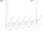 Over The Door Hooks, Door Hanger Hooks for Hanging, Over The Doors Towel Racks for Bathroom, Coat Rack Dorm Essentials (1Pack, White, Fit 1-3/4" Doors) - Image 2