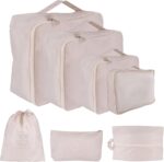 Packing Cubes for Travel Bags Suitcase Organizer Travel Cubes for Packing Luggage Organizer Bags for Packing Gifts for Men (Beige 7 Pcs) - Image 2