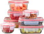 Pyrex Freshlock (7-Pack) Glass Food Storage Containers Set, (1, 2, 4 Cups) Airtight & Leakproof Locking Lids BPA-Free, Meal Prep Containers Set, Freezer Dishwasher Microwave Safe - Image 2