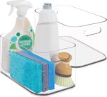 STORi Bliss 10" x 6" Open Clear Pantry Organizer Bin, Set of 2, Plastic Containers with Handle for Kitchen, Fridge, Cabinet, Closet, Bathrom, Undersink Storage Made in USA - Image 2