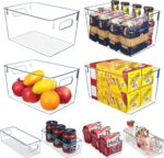 Set of 8 pantry organizers and storage, Clear Plastic Storage Bins for Kitchen Organization, Freeze Storage, Home Edit Containers - Image 2