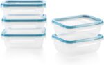 Snapware Total Solution 5-Pack (3-Cup) Plastic Food Storage Containers Set, Leakproof & Airtight Locking Lids Rectangular Tupperware, Non-Toxic BPA-Free Lids, Microwave Dishwasher Freezer Safe - Image 2