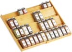SpaceAid Bamboo Spice Drawer Organizer, (Need 3" Deep Drawer) Expandable 4 Tier Spices Rack for Cabinet, Kitchen Seasoning Storage Insert (Jars Not Included, From 12" to 23" Wide) - Image 2