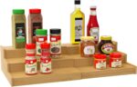 Spice Rack Organizer for Cabinet, 3 Tier Expandable Bamboo Spice Storage, Great for Kitchen Cabinet, Cupboard,Pantry and More - Image 2