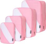 Travel Packing Cubes, Compression Organizer Set of 4, Lightweight Storage for Suitcase, Vacation, Business Trips (Pink) - Image 2