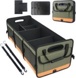 Trunk Organizer for Suv, Sturdy Storage Organization with Non-Slip Bottom Strips, 95L Large Capacity Cargo Organizer for Car, Truck, Sedan, Waterproof Portable Car Organizers for Women Men(Green) - Image 2