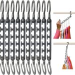 Wonder Hanger Max 10-Pack Space Saving Hangers, Reinforced Hooks Swivels 360°, Cascading Hanger, College Dorms & Storage Closet Organizer, Fully Assembled – Grey - Image 2
