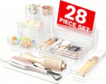 【Military Grade】 Drawer Organizer, 【𝟱𝗦𝗶𝘇𝗲】 Clear Makeup Organizer, 【Holds 177 Items】 Bathroom Organizers and Storage, Plastic Desk Organizer Divider, Organizer Bins for Office Vanity A-LUGEI - Image 2
