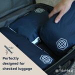 Large Compression Packing Cubes for Travel-Packing Cube Luggage Organizers 7 Piece Set for Checked Luggage-Ultralight, Expandable/Compression Bags by TRIPPED Travel Gear (Navy/White) - Image 5