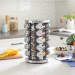 Orii 20 Jar Stainless Steel Rotating Spice Rack - Image 4