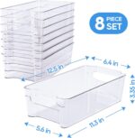 JollyPack 8 Pack Clear Plastic Storage Bins, Pantry Organizers and Storage with Handles, Clear Storage Containers for Fridge, Kitchen, Cabinet, Bathroom and Office - Image 4
