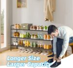 3 Tier Shoe Rack for Closet, 46.5 Inch Extra Long Shoe Storage Organizer for Shelves, Heavy Duty Metal, Easy Assembly, Black - Image 3