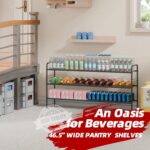 3 Tier Shoe Rack for Closet, 46.5 Inch Extra Long Shoe Storage Organizer for Shelves, Heavy Duty Metal, Easy Assembly, Black - Image 4