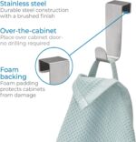 iDesign Forma Brushed Stainless Steel Over-The-Cabinet Storage Hook - 1" x 2.25" x 3" - Image 4