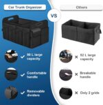Femuar Car Trunk Organizer, Trunk Storage Organizer with 72L Large Capacity Waterproof Collapsible and 11 Pockets, Trunk Organizer for Suv/Jeep/Sedan, Large Size, Black - Image 3