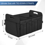 Femuar Car Trunk Organizer, Trunk Storage Organizer with 72L Large Capacity Waterproof Collapsible and 11 Pockets, Trunk Organizer for Suv/Jeep/Sedan, Large Size, Black - Image 5