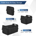 Femuar Car Trunk Organizer, Trunk Storage Organizer with 72L Large Capacity Waterproof Collapsible and 11 Pockets, Trunk Organizer for Suv/Jeep/Sedan, Large Size, Black - Image 6