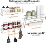 3 Pack Spice Rack Wall Mount With Paper Towel Holder and Hooks, Screw or Adhesive Hanging Spice Shelf,Space Saving Spice Organizer for Seasonings, Spice Racks for Stove,Cabinet, Pantry,White - Image 3