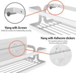 3 Pack Spice Rack Wall Mount With Paper Towel Holder and Hooks, Screw or Adhesive Hanging Spice Shelf,Space Saving Spice Organizer for Seasonings, Spice Racks for Stove,Cabinet, Pantry,White - Image 5